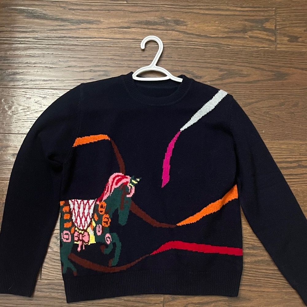 Colorful Graphic Sweater，100% Wood